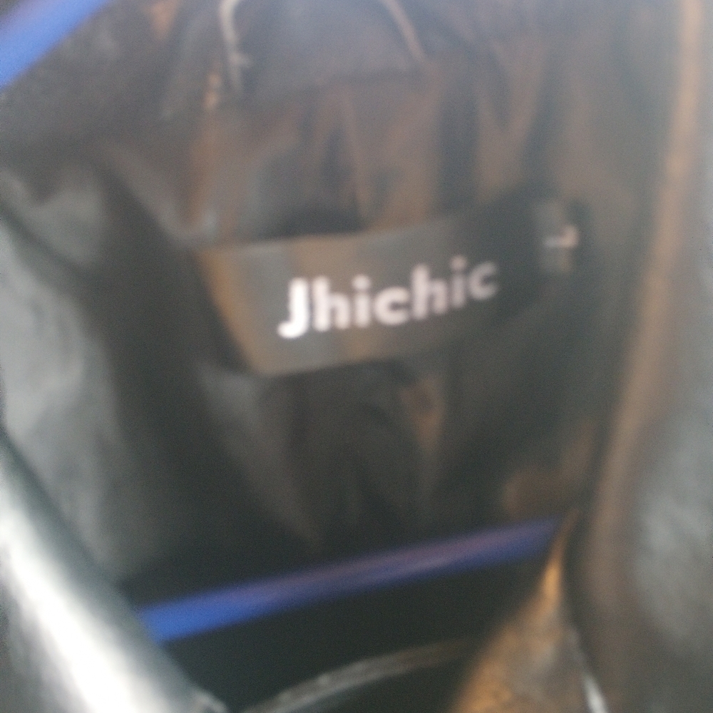 Black leather motorcycle jacket - Picture 4 of 5